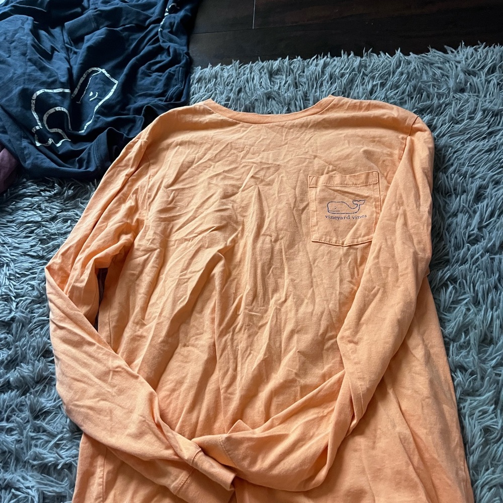 Vineyard Vines kids Orange Long Sleeve Shirt
